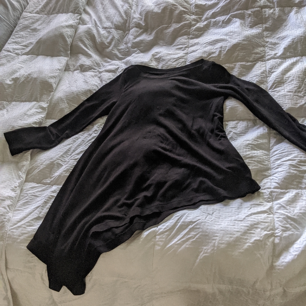 Halogen asymetric long sleeve tunic